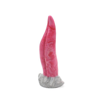 Kiotos Monstar - Dildo Beast 27 - 21 x 5.8 cm- Roze/Grijs/Wit