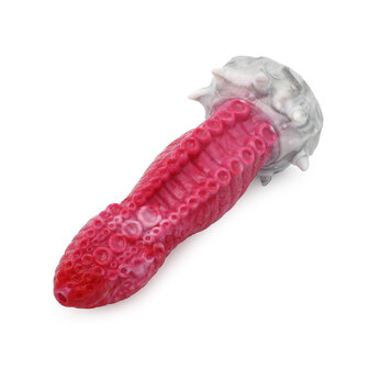 Kiotos Monstar - Dildo Beast 24 - 21 x 6 cm - Roze/Grijs/Wit