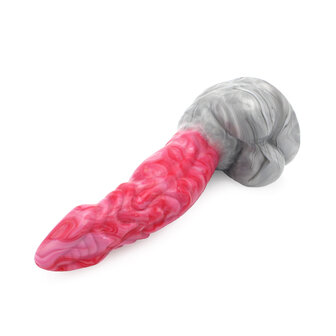 Kiotos Monstar Dildo Beast 25 - 22 x 6 cm - roze/grijs/wit