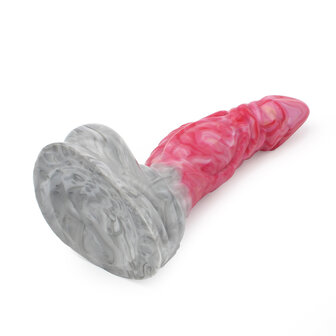 Kiotos Monstar Dildo Beast 25 - 22 x 6 cm - roze/grijs/wit