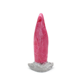 Kiotos Monstar - Dildo Beast 27 - 21 x 5.8 cm- Roze/Grijs/Wit