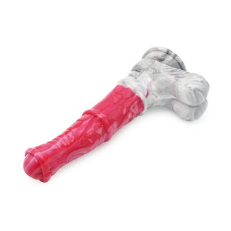 Kiotos Monstar Dildo Beast 22 - roze/grijs/wit