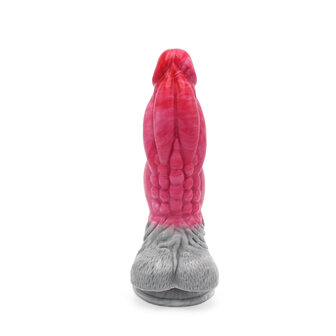 Kiotos Monstar - Dildo Beast 23 - 23,5 x 6,5 cm - Roze/Grijs/Wit