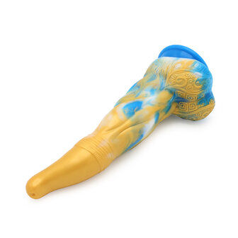 Kiotos Monstar - Dildo Beast 17 - Goud/Blauw/Wit