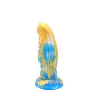 Kiotos Monstar - Dildo Beast nr. 16 - 21 x 7 cm - Goud/Blauw/Wit