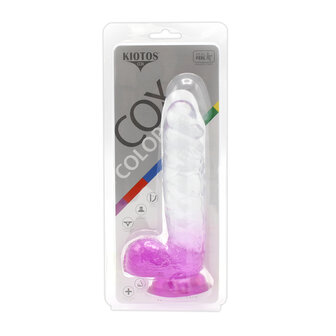 Kiotos Cox Color Gekleurde Dildo 08 - transparant/paars