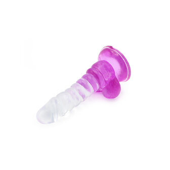 Kiotos Cox Color - Gekleurde Dildo 01 - 15,5 x 3 cm - Transparant/Paars