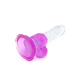 Kiotos Cox Color - Gekleurde Dildo 01 - 15,5 x 3 cm - Transparant/Paars