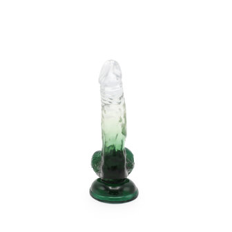 Kiotos Cox Color - Gekleurde Dildo 03 - 17,5 x 3,2 cm - Transparant/Groen