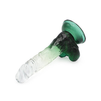 Kiotos Cox Color - Gekleurde Dildo 03 - 17,5 x 3,2 cm - Transparant/Groen