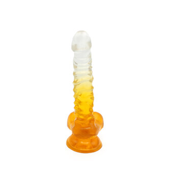 Kiotos Cox Color Gekleurde Dildo 04 - transparant/geel