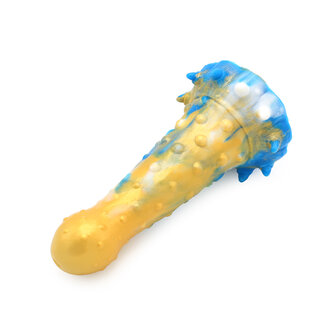 Kiotos Monstar - Dildo Beast 20 - Goud/Blauw/Wit