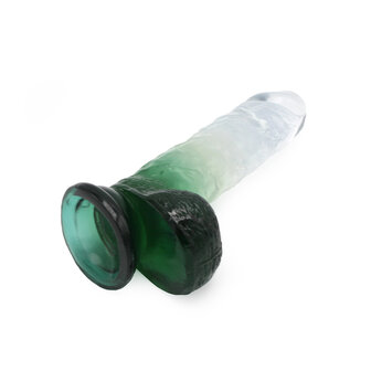 Kiotos Cox Color - Gekleurde Dildo 08 - 18,5 x 4 cm - Transparant/Groen