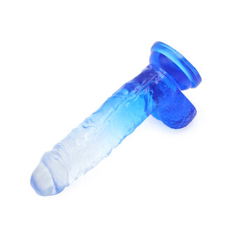 Kiotos Cox Color Gekleurde Dildo 09 - transparant/blauw