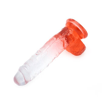 Kiotos Cox Color Gekleurde Dildo 09 - transparant/rood