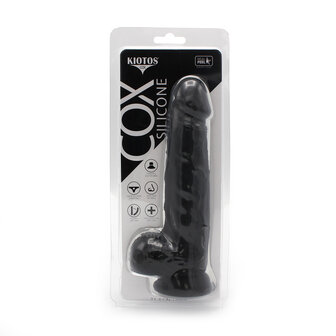 Kiotos COX Siliconen Dildo 21.5 x 3.7 cm - zwart