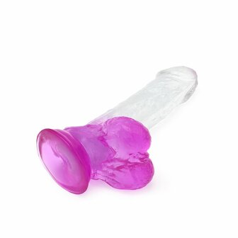 Kiotos Cox Color - Gekleurde Dildo 07 - 18 x 4 cm - Transparant/Paars