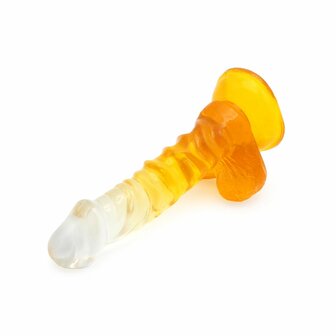 Kiotos Cox Color - Gekleurde Dildo 02 - 18,5 x 4 cm - Transparant/Geel