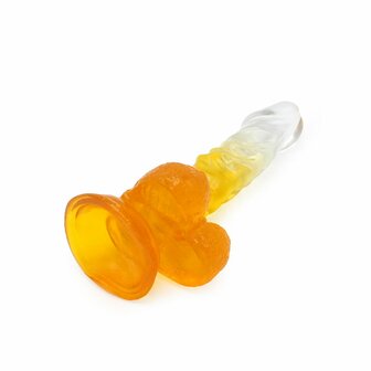 Kiotos Cox Color - Gekleurde Dildo 02 - 18,5 x 4 cm - Transparant/Geel