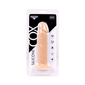 Kiotos Cox - Siliconen Dildo Met Zuignap 21 x 4,5 cm - Lichte Huidskleur