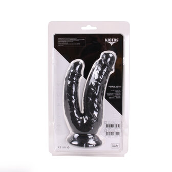 Kiotos Cox - Dildo Voor dubbele penetratie 21 x 3.5/4.5 cm - Zwart