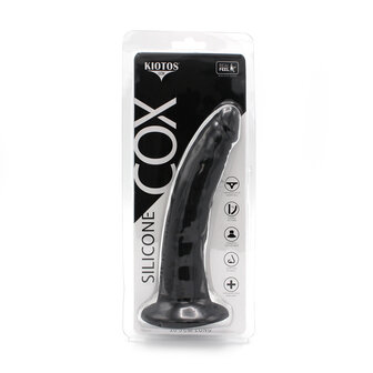 Kiotos Cox - Siliconen Dildo 20,5 x 3.1 cm - Zwart