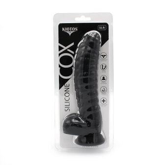 Kiotos Cox - Siliconen Dildo 22 x 5 cm - Zwart