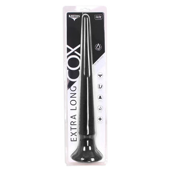 Kiotos Cox - XXL dildo Van 50 cm lang Met Diameter Van 23 mm &gt; 56 mm - Zwart