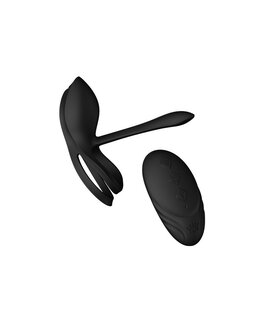 ZALO Vibrerende Cockring &amp; koppelvibrator BAYEK met afstandsbediening - obsidian zwart