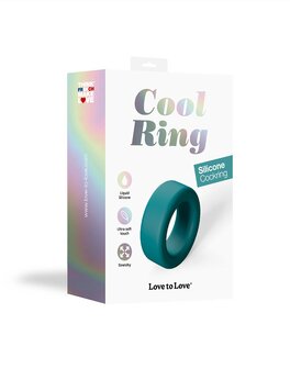 Love to Love - COOL RING Klassieke Siliconen Cockring - blauwgroen