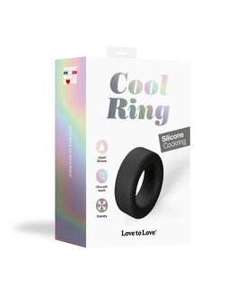 Love to Love - Cool Ring - Klassieke Siliconen Cockring - Zwart