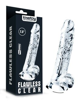 Lovetoy Flawless Dildo 19 x 3,5 cm - transparant