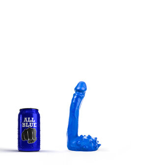 All Blue Kleine Dildo met balzak 9 x 2.5 cm - blauw