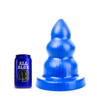 All Blue Triple Pleasure Anaal Dildo - blauw - maat M