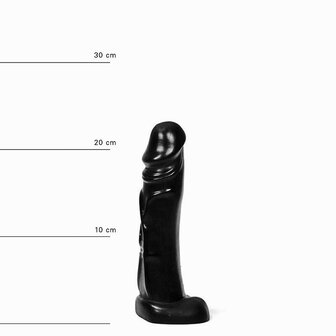 All Black - Zwarte realistische dildo -22 cm