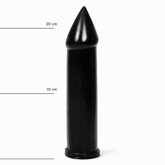 All Black - Anaal Dildo - 24 x 5 cm - Zwart