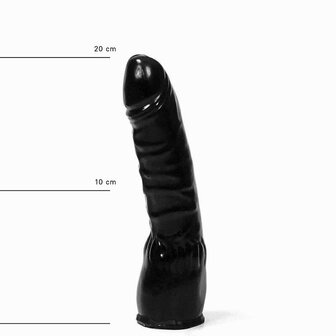 All Black - Anaal Dildo - 20 x 4.5 cm - Zwart