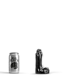 All Black - Dildo - 13 x 4.5 cm - Zwart