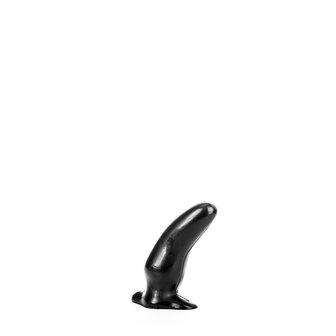 All Black - Zwarte Kromme Anaal Dildo - 13 cm