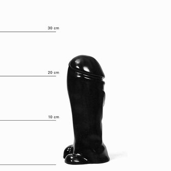 All Black - Zwarte realistische dildo - 22 cm