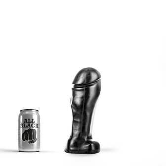 All Black - Zwarte realistische dildo - 22 cm