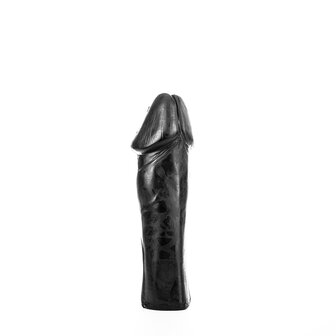 All Black Zwarte realistische anaal dildo met grote eikel 28 x 7.5 cm