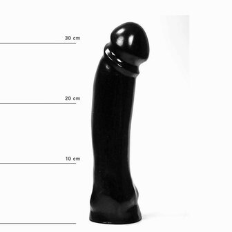 All Black Dildo 33 x 7 cm - zwart