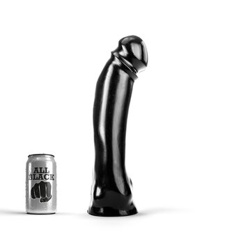 All Black Dildo 33 x 7 cm - zwart