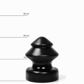 All Black - Buttplug - 14.5 x 19 cm - Zwart