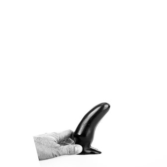 All Black - Zwarte Kromme Anaal Dildo - 13 cm