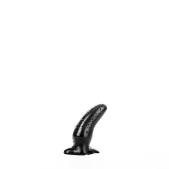 All Black - Zwarte Kromme Anaal Dildo - 13 cm