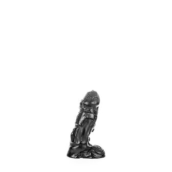 All Black - Dildo Met Aders - 18 x 4 cm - Zwart