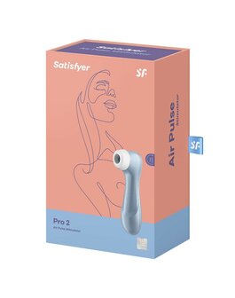 Satisfyer - Pro 2 Luchtdruk Vibrator - metallic lichtblauw