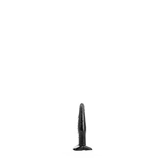 All Black Smalle Buttplug 12 x 2.5 cm - zwart